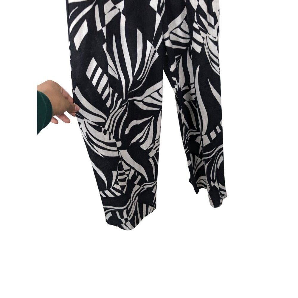 TAHARI Linen Blend Belted Jumpsuit Comfort Relaxed Leisure 4 NEW - Picture 7 of 13